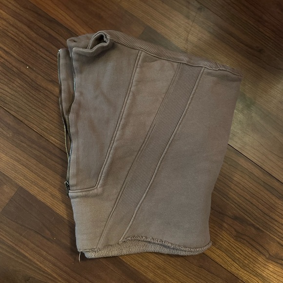 JOAH BROWN HALF ZIP CROP SWEATshirt PEPPERCORN medium large - Picture 2 of 10